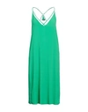Seventy Sergio Tegon Woman Midi Dress Green Size 6 Acetate, Silk