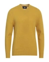 Alpha Studio Man Sweater Ocher Size 40 Wool In Yellow