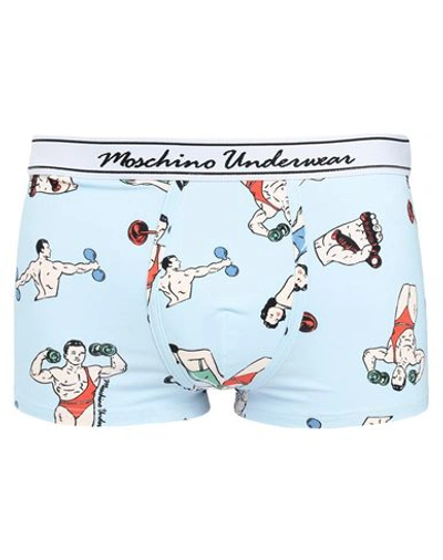 Moschino Man Boxer Sky Blue Size S Cotton, Elastane