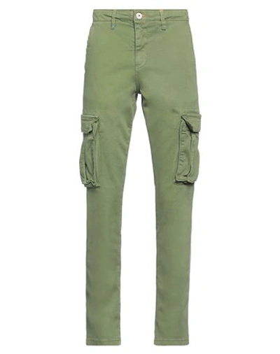 Berna Man Pants Military Green Size 26 Cotton, Elastane