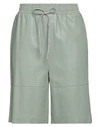 Isabelle Blanche Paris Woman Shorts & Bermuda Shorts Sage Green Size Xs Viscose, Polyester