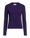 Vicolo Woman Sweater Dark Purple Size Onesize Acrylic, Polyester, Wool, Elastane