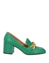 Roberto Festa Woman Loafers Green Size 10 Soft Leather