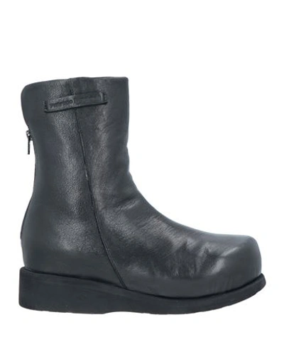 Patrizia Bonfanti Woman Ankle Boots Black Size 11 Soft Leather In Black