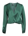 Berna Woman Blouse Dark Green Size L Viscose