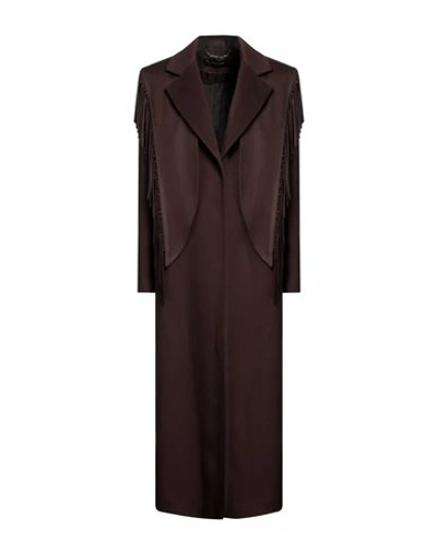 Federica Tosi Woman Coat Dark Brown Size 4 Virgin Wool, Cashmere In Brown