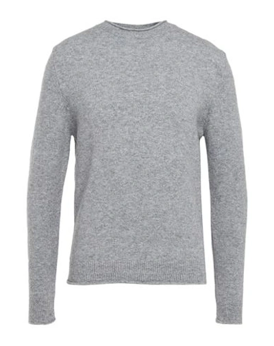 Vneck Man Sweater Light Grey Size 40 Wool, Polyamide, Elastane