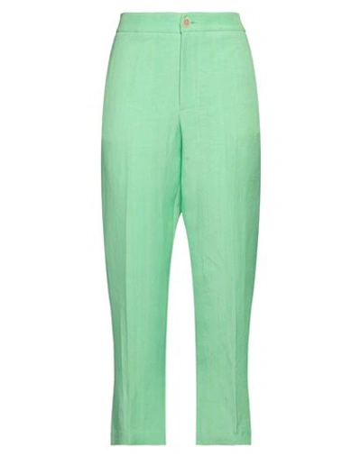 Pdr Phisique Du Role Woman Pants Light Green Size 00 Linen, Viscose