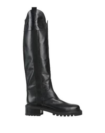 Via Roma 15 Woman Knee Boots Black Size 11 Soft Leather