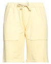 People (+)  Woman Shorts & Bermuda Shorts Light Yellow Size Xl Cotton
