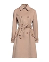 Yes London Woman Coat Camel Size 10 Polyester, Viscose In Beige