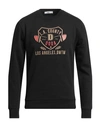 Dooa Man Sweatshirt Black Size L Cotton, Polyester