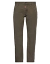 Dsquared2 Man Pants Military Green Size 38 Cotton