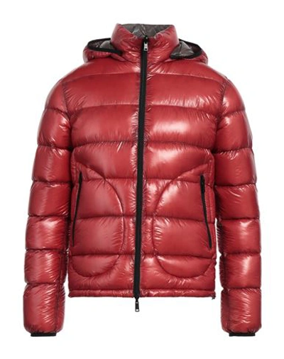 Herno Man Down Jacket Brick Red Size 44 Polyamide In Red