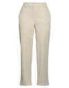Hanami D'or Woman Pants Ivory Size 8 Cotton, Elastane In White