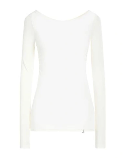 Patrizia Pepe Woman T-shirt Ivory Size 2 Viscose, Polyamide, Cashmere, Elastane In White