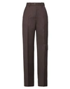 Pdr Phisique Du Role Woman Pants Dark Brown Size 1 Polyester, Virgin Wool