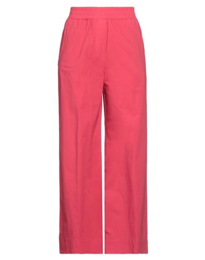 True Nyc Woman Pants Red Size S Cotton, Elastane