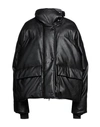 Stella Mccartney Woman Jacket Black Size 6-8 Viscose, Polyurethane, Wool, Polyamide