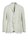 Boglioli Man Suit Jacket Cream Size 42 Linen In White