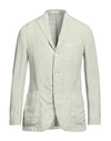 Boglioli Man Suit Jacket Sage Green Size 36 Linen
