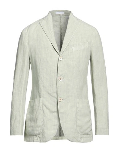 Boglioli Man Suit Jacket Sage Green Size 36 Linen In Sage Green