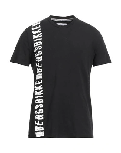 Bikkembergs Man T-shirt Black Size L Cotton, Elastane