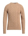 MANUEL RITZ MANUEL RITZ MAN SWEATER SAND SIZE XL POLYAMIDE, WOOL, VISCOSE, CASHMERE