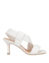Paolo Mattei Woman Sandals White Size 11 Textile Fibers