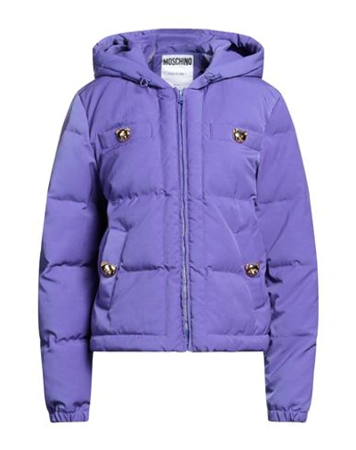 Moschino Woman Jacket Purple Size 12 Polyamide In Purple