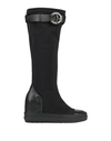 RUCOLINE RUCOLINE WOMAN BOOT BLACK SIZE 7 SYNTHETIC FIBERS, CALFSKIN