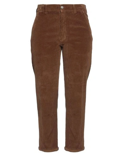 Pt Torino Woman Pants Brown Size 30 Cotton, Elastane