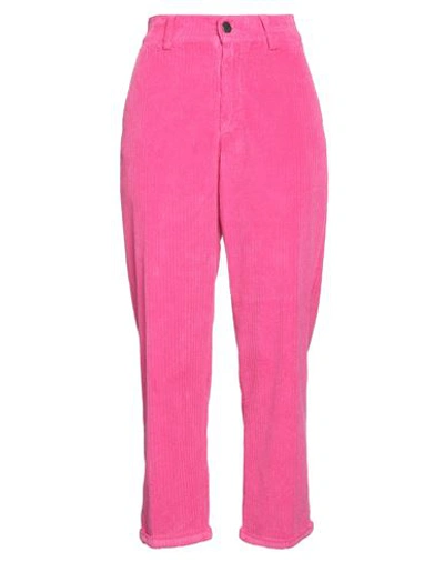 Pt Torino Woman Pants Fuchsia Size 28 Cotton, Elastane In Pink