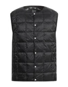 Taion Crew Neck Down Vest Gilet In Black