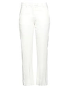 New York Industrie Woman Pants Off White Size 4 Viscose, Elastane