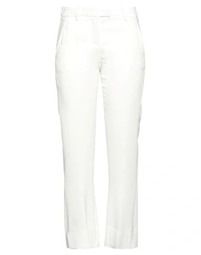 New York Industrie Woman Pants Off White Size 4 Viscose, Elastane