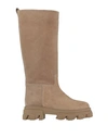 Gia X Pernille Teisbaek Woman Knee Boots Camel Size 7 Soft Leather In Beige