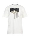 Bikkembergs Man T-shirt Off White Size M Cotton, Elastane