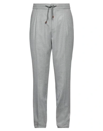 Brunello Cucinelli Man Pants Grey Size 38 Virgin Wool
