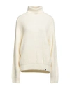 Carhartt Woman Turtleneck Ivory Size M Acrylic, Viscose, Wool In White