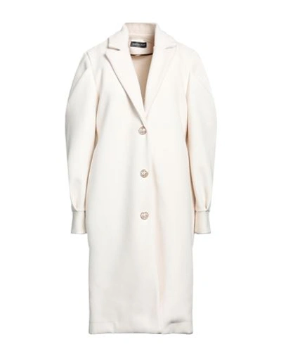 Vanessa Scott Woman Coat Cream Size M/l Polyester In White