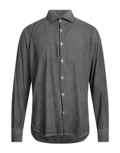 Brooksfield Man Shirt Lead Size 17 Cotton In Grey