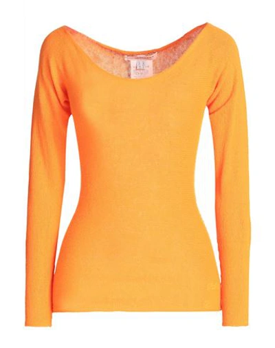 Philosophy Di Lorenzo Serafini Woman Sweater Orange Size 8 Virgin Wool, Cashmere