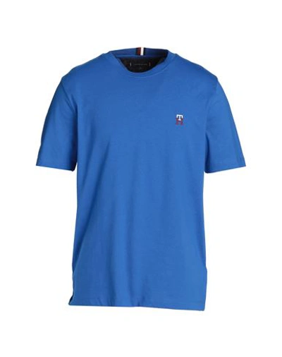 Tommy Hilfiger Man T-shirt Bright Blue Size Xl Cotton