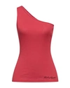 Karl Lagerfeld Woman Top Brick Red Size Xs Organic Cotton, Elastane