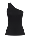 Karl Lagerfeld Woman Top Black Size S Organic Cotton, Elastane In Black