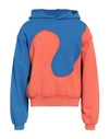 Erl Man Sweatshirt Azure Size L Cotton, Polyester In Blue