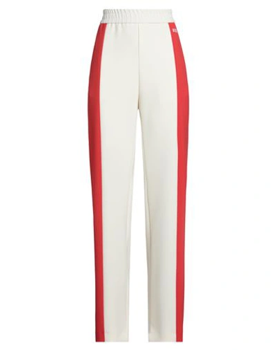 Msgm Woman Pants Red Size 8 Polyester, Elastane