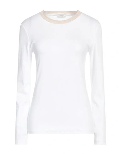 Peserico Woman Sweater White Size 2 Cotton, Elastane, Wool, Cashmere, Metallic Fiber