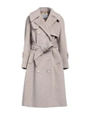 Dondup Woman Coat Dove Grey Size 6 Wool, Alpaca Wool, Mohair Wool, Polyamide
